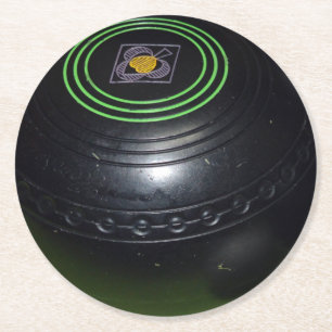 Porta-copo De Papel Redondo Vintage Black Lawn Bowl,