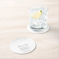 Vintage Glam Silver Confetti Casamento