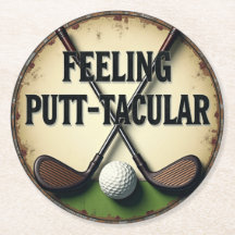 Vintage Golf Humor com Clubs
