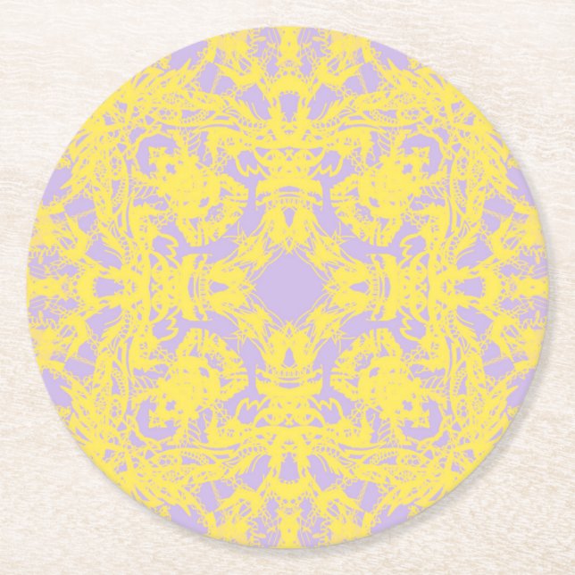 Porta-copo De Papel Redondo violeta (Frente)