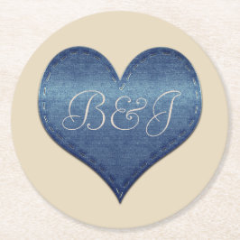 Porta-copo De Papel Redondo Visual Denim Legal