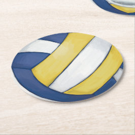 Porta-copo De Papel Redondo Voleibol