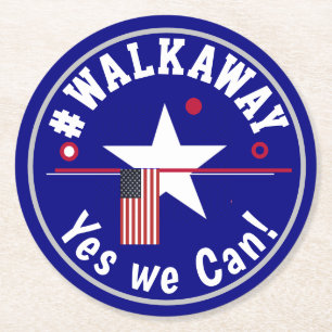 Porta-copo De Papel Redondo #walkaway sim nós podemos