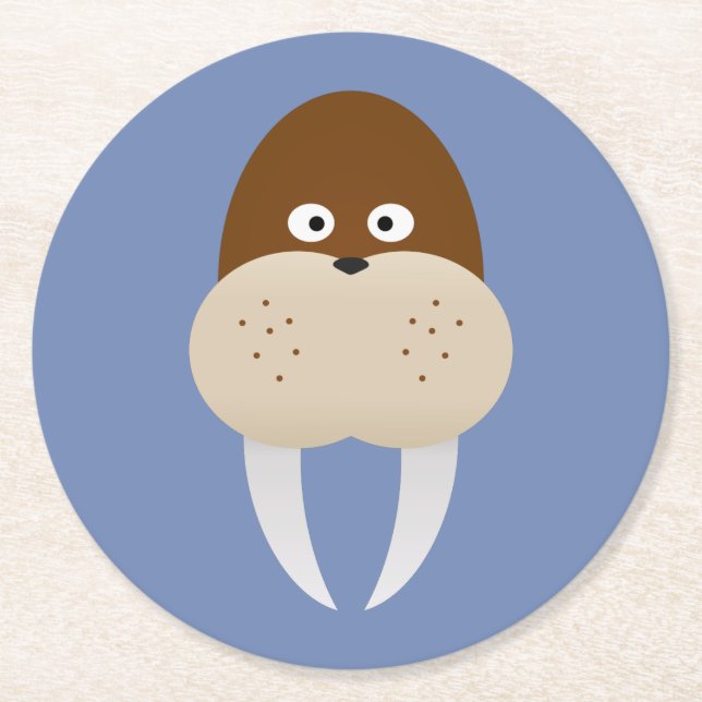 Porta-copo De Papel Redondo Walrus (Frente)