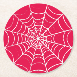 Porta-copo De Papel Redondo Web Rosa