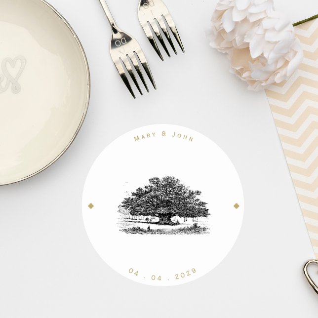 Porta-copo De Papel Redondo Wedding Coaster with Warm Bokeh Lights (Criador carregado)