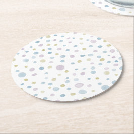 Porta-copo De Papel Redondo William Confetti Watercolor Dots - Porta copos de