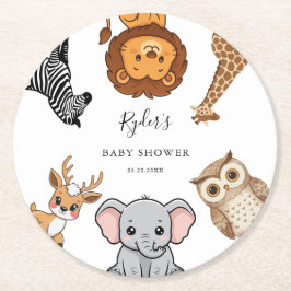 Porta-copo De Papel Redondo Woodland Forest Animals Baby Shower