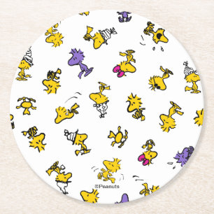 Porta-copo De Papel Redondo Woodstock Fun Pattern