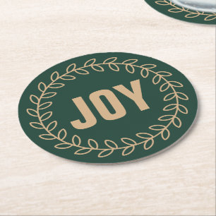 Porta-copo De Papel Redondo Wreath Natal