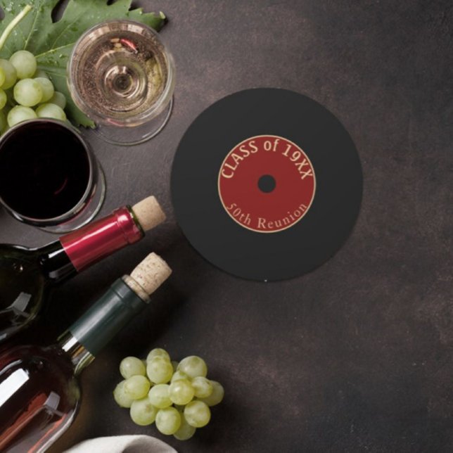 Porta-copo De Papel Redondo Yes 50 years!  Class reunion coasters (Criador carregado)