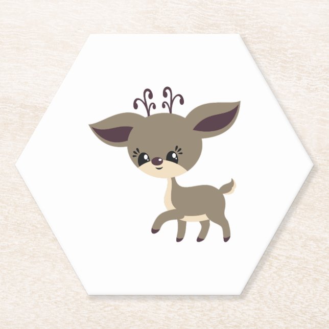 Porta-copo De Papel Reindeer Christmas (Frente)