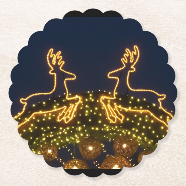 Porta-copo De Papel rena de Natal (Frente)