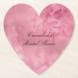 Porta-copo De Papel Renda Rosa Chic