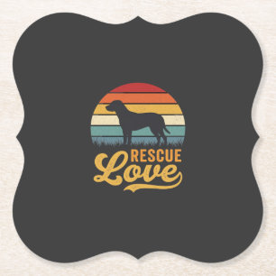 Porta-copo De Papel Rescue Love Retro Dog Sunset_1
