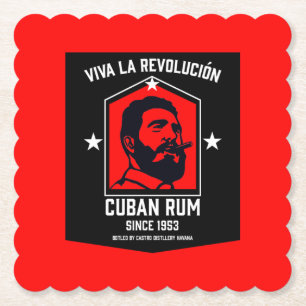 Porta-copo De Papel Revolucionários Bebedores de Rum Cubano Livre
