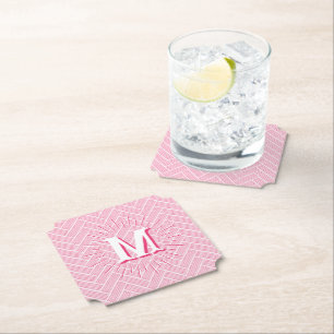 Porta-copo De Papel Ripple Herringbone em Rosa Personalizado