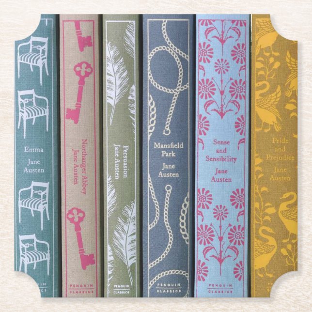 Porta-copo De Papel Romances de Jane Austen  (Frente)