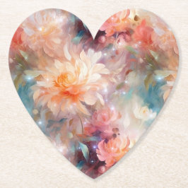 Porta-copo De Papel Rosa Bege Laranja Floral