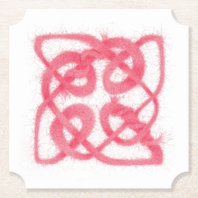 Porta-copo De Papel ROSA CELTIC KNOT Ticket ShPaper Porta copos (Frente)