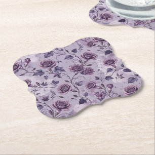 Porta-copo De Papel Rosa Lavanda Empoeirada Tons Sonhadores Florais