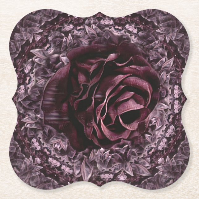 Porta-copo De Papel Rosa Mandala (Frente)