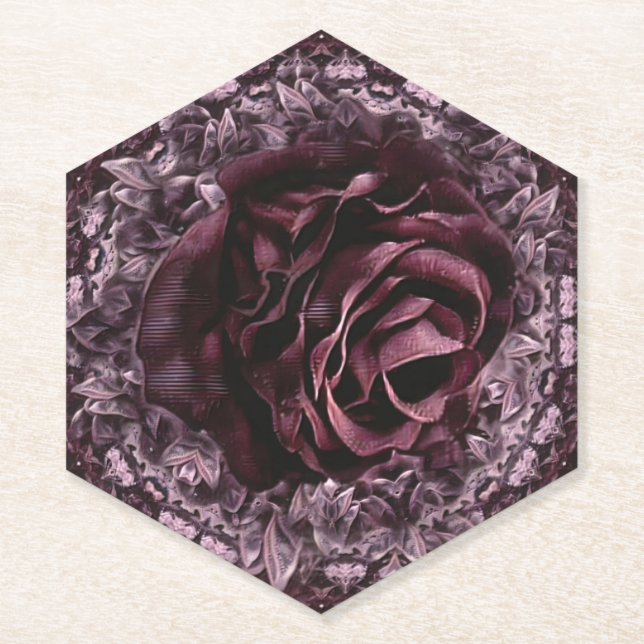 Porta-copo De Papel Rosa Mandala (Frente)