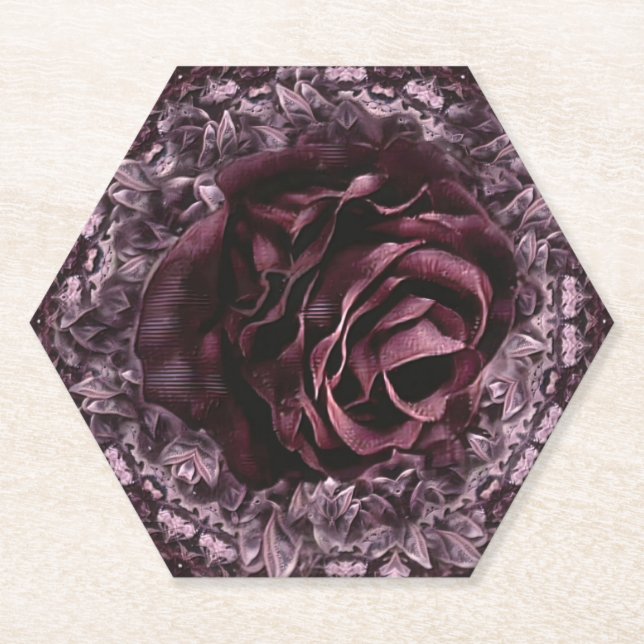 Porta-copo De Papel Rosa Mandala (Frente)