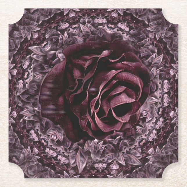 Porta-copo De Papel Rosa Mandala (Frente)