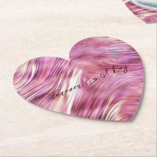 Porta-copo De Papel Rosa Menina Pérola Dourado Rosa Glam