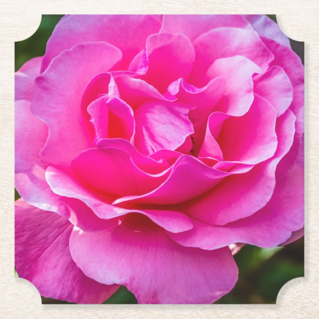 Porta-copo De Papel Rosa rosa delicada. (Frente)