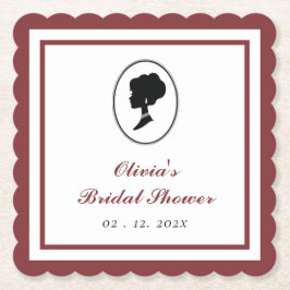 Porta-copo De Papel Rosa vermelha de orçamento Florals Bridgerton Chá 