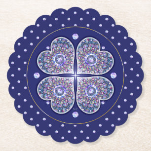 Porta-copo De Papel Rosace Azul