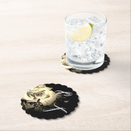 Porta-copo De Papel Rosas Elegantes Monogramados