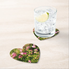 Porta-copo De Papel Rosas rosa na floração