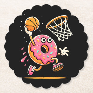 Porta-copo De Papel Rosquinha Engraçada, Comida de basquetebol, Dunbal