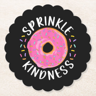 Porta-copo De Papel Rosquinha Sprinkle Kindness Meninas Engraçadas Mul