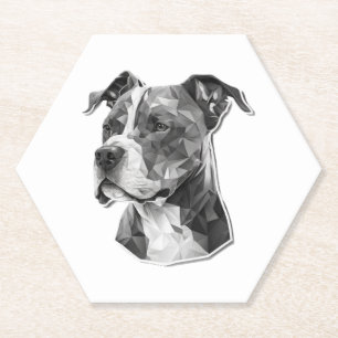 Porta-copo De Papel Rosto de cão Pitbull