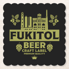 Porta-copo De Papel Rótulo de Cerveja Engraçado Novidade