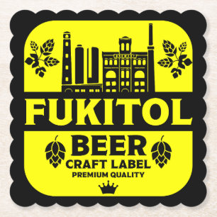 Porta-copo De Papel Rótulos Engraçados de Cerveja de Natal