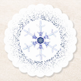 Porta-copo De Papel Round snowflake