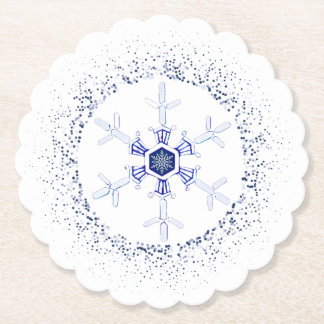 Porta-copo De Papel Round snowflake