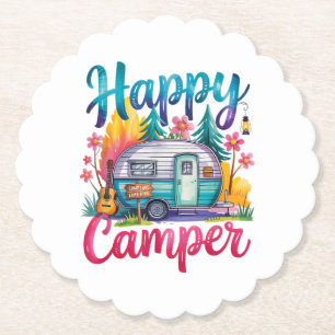 Porta-copo De Papel Roupa de Acampamento Divertida Feliz Reboque de Ca