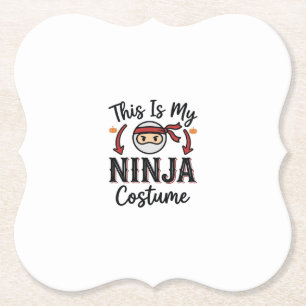 Porta-copo De Papel Roupa de Ninja Engraçado Design Vetorial de Hallow