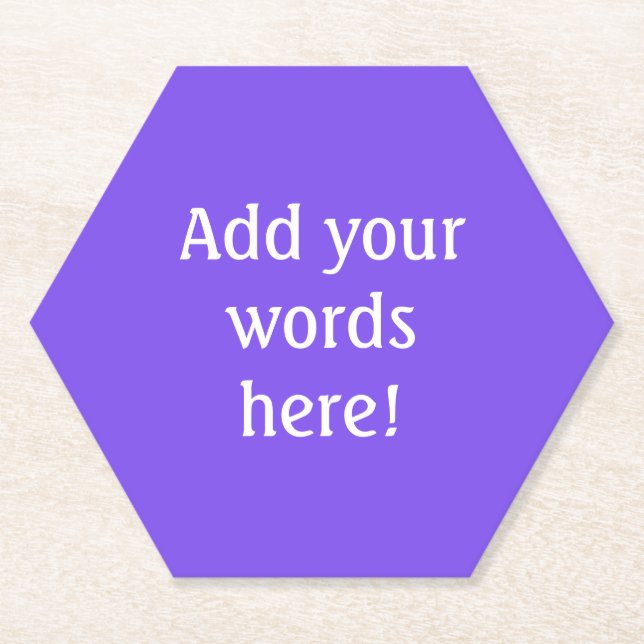 Porta-copo De Papel Roxo Personalizado (Frente)