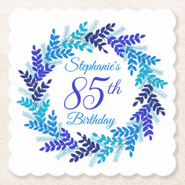 Porta-copo De Papel Rua Azul Elegante, 85.o aniversário
