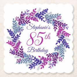 Porta-copo De Papel Rua Púrpura Elegante rosa, 85.º Aniversário