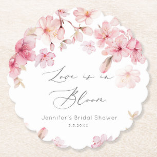 Porta-copo De Papel Sakura flor de cerejeira O amor está em flor noiva