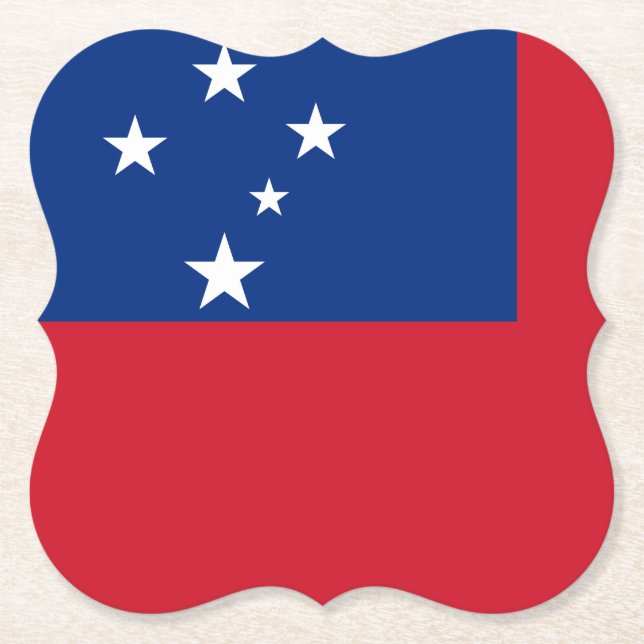Porta-copo De Papel Samoa Flag (Frente)