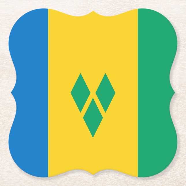 Porta-copo De Papel Santo Vincent & Grenadines Flag (Frente)